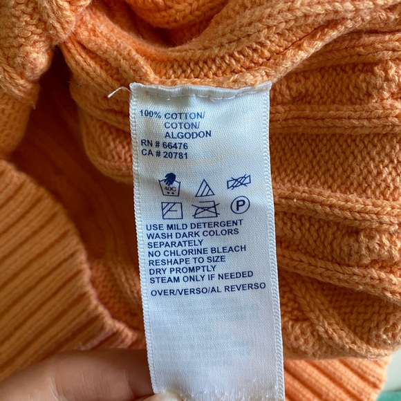 Vintage Tommy Hilfiger Orange Cable Knit Sweater - Picture 4 of 4